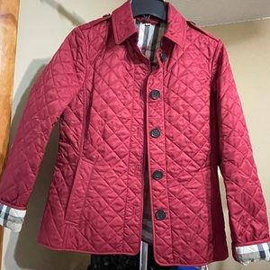 Burberry quilted jacket, dark red, size SP